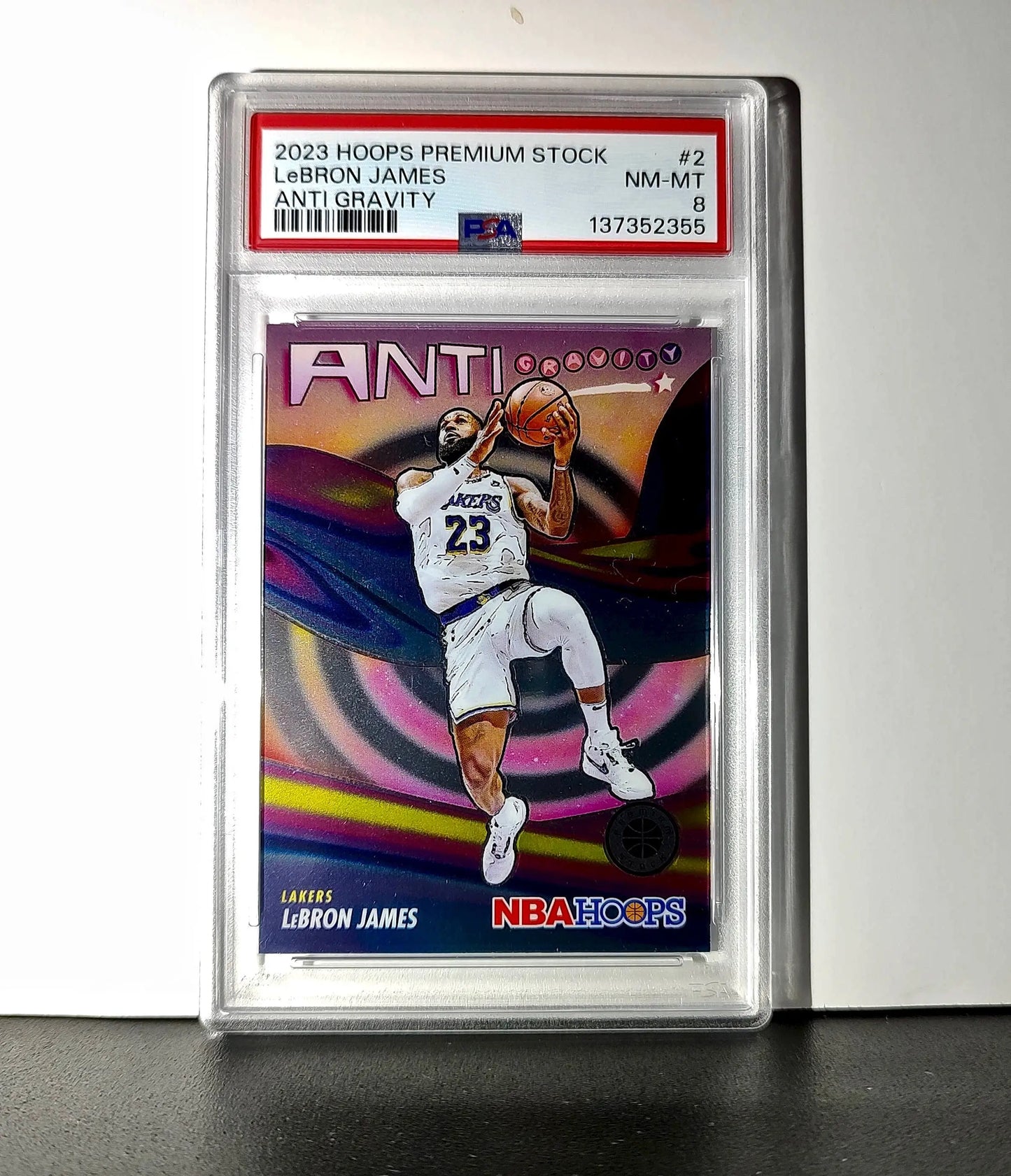 LeBron James 2023 Panini Hoops Premium Anti Gravity #2 PSA 8 NM-MT