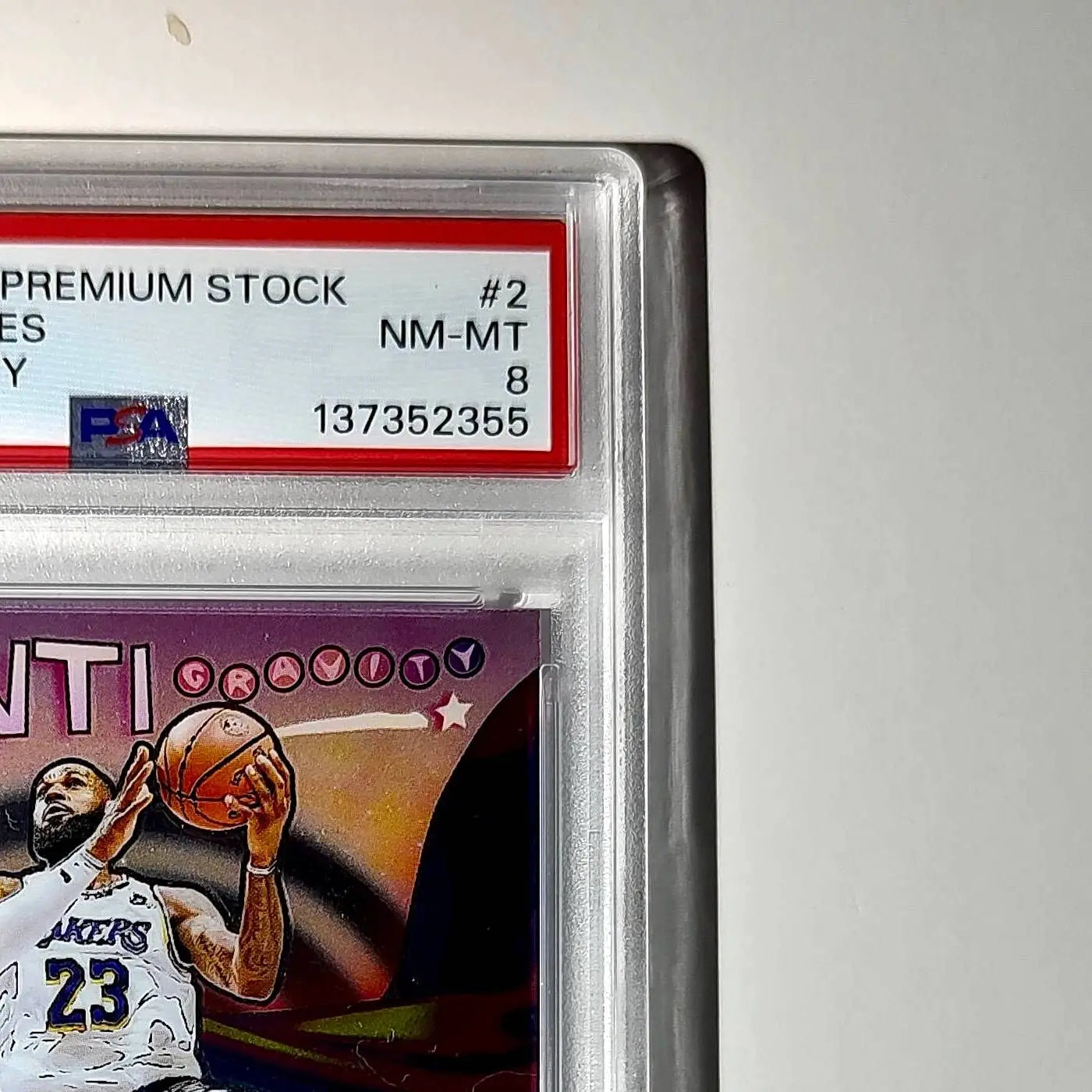 LeBron James 2023 Panini Hoops Premium Anti Gravity #2 PSA 8 NM-MT