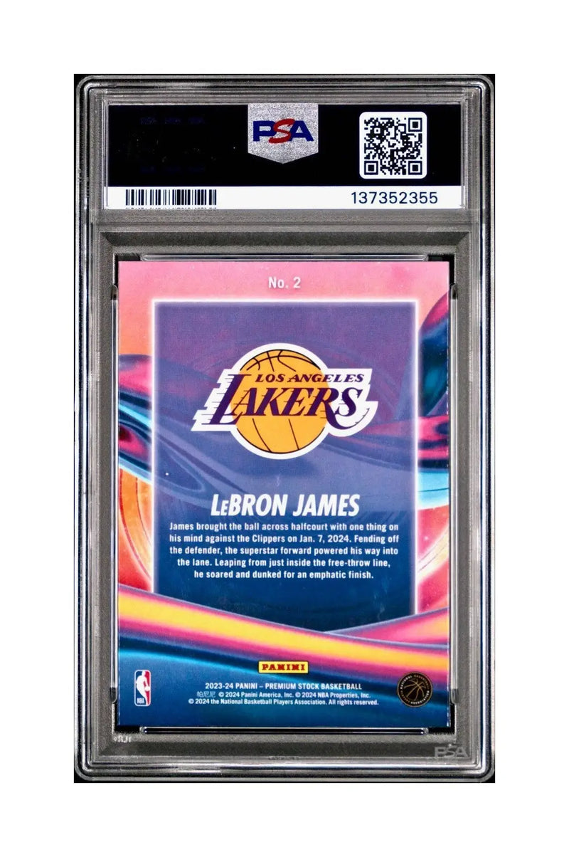 LeBron James 2023 Panini Hoops Premium Anti Gravity #2 PSA 8 NM-MT