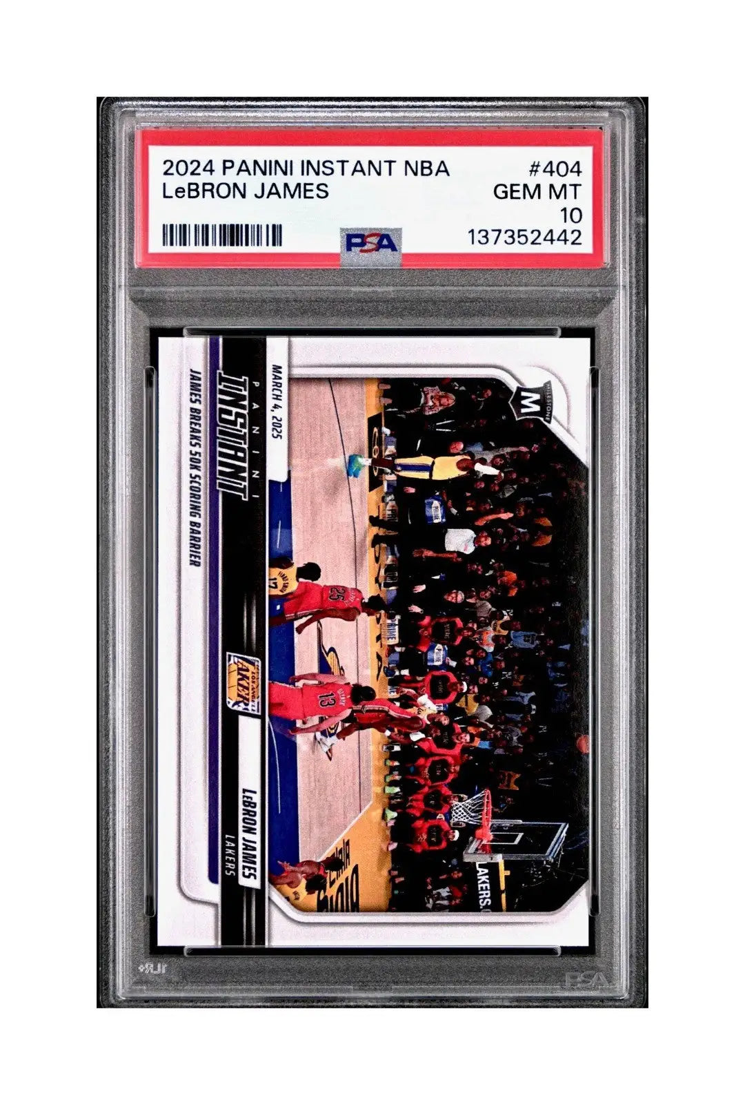 Lebron James 2024 Panini Instant #404 Milestone Moment PSA 10 Gem Mint