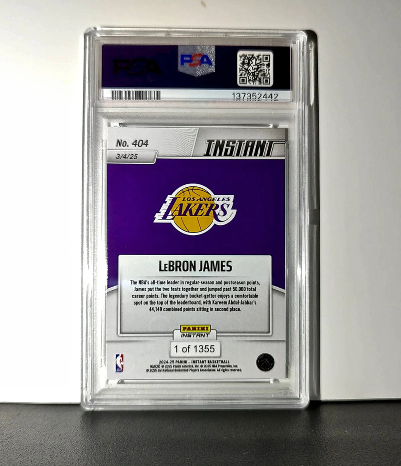 Lebron James 2024 Panini Instant #404 Milestone Moment PSA 10 Gem Mint