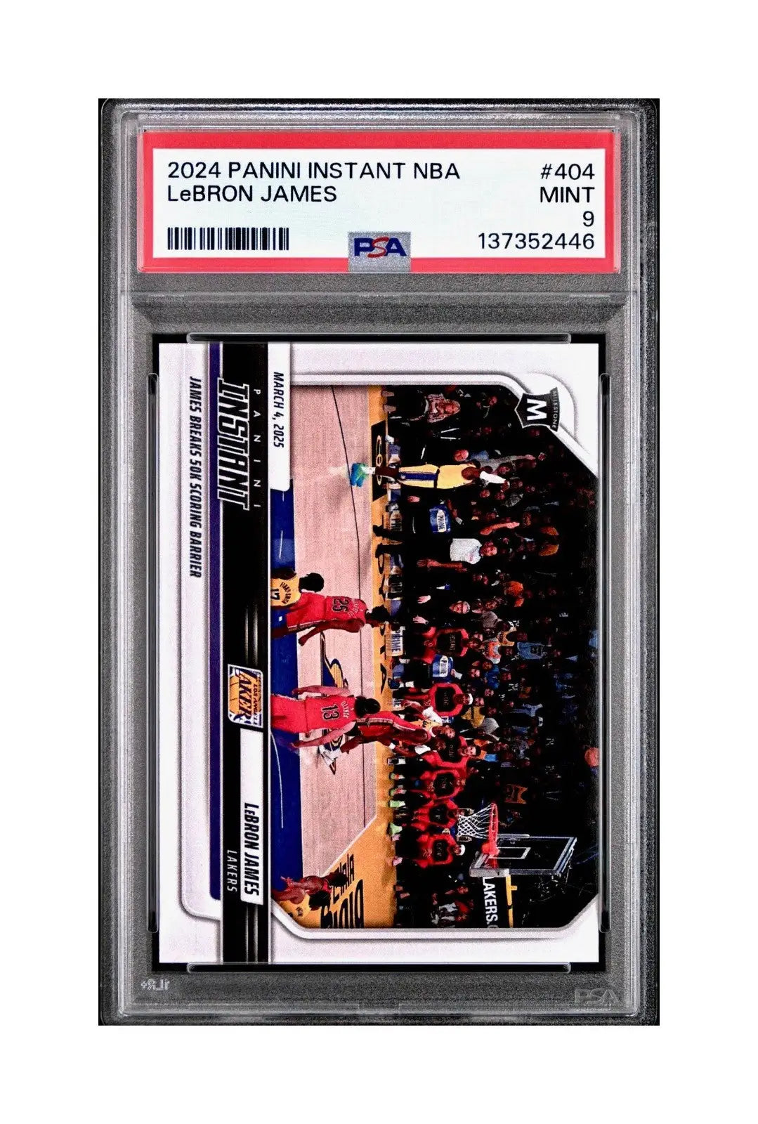 Lebron James 2024 Panini Instant #404 Milestone Moment PSA 9 Mint