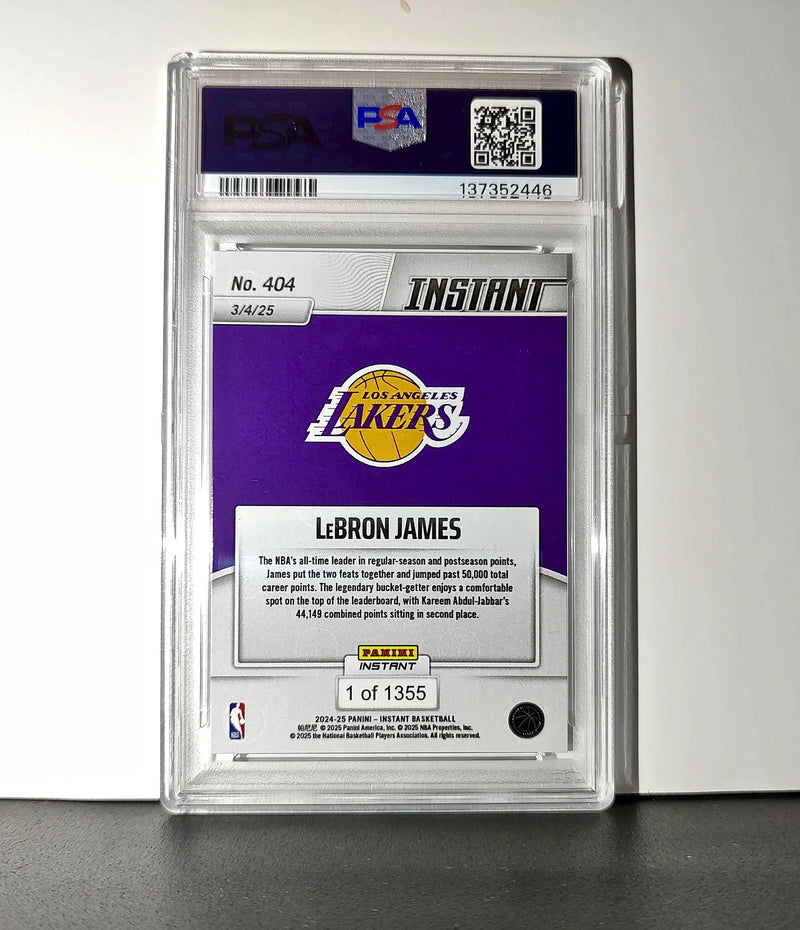 Lebron James 2024 Panini Instant #404 Milestone Moment PSA 9 Mint