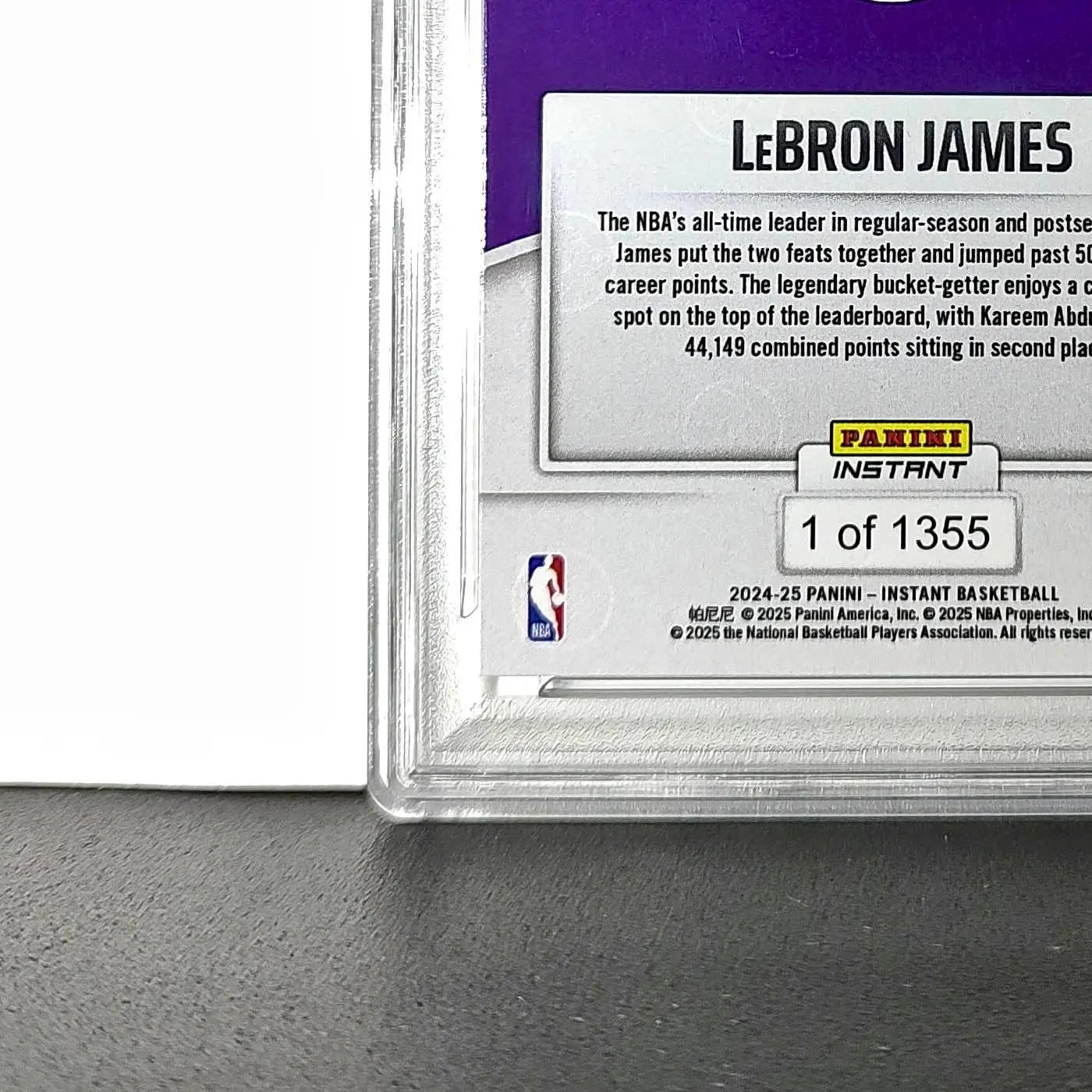 Lebron James 2024 Panini Instant #404 Milestone Moment PSA 9 Mint