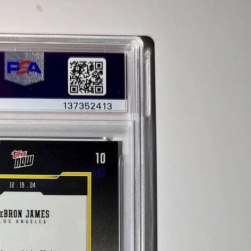 LeBron James 2024 Topps Now #10 All-Time Leader Minutes Played Blue 63/75 PSA 9