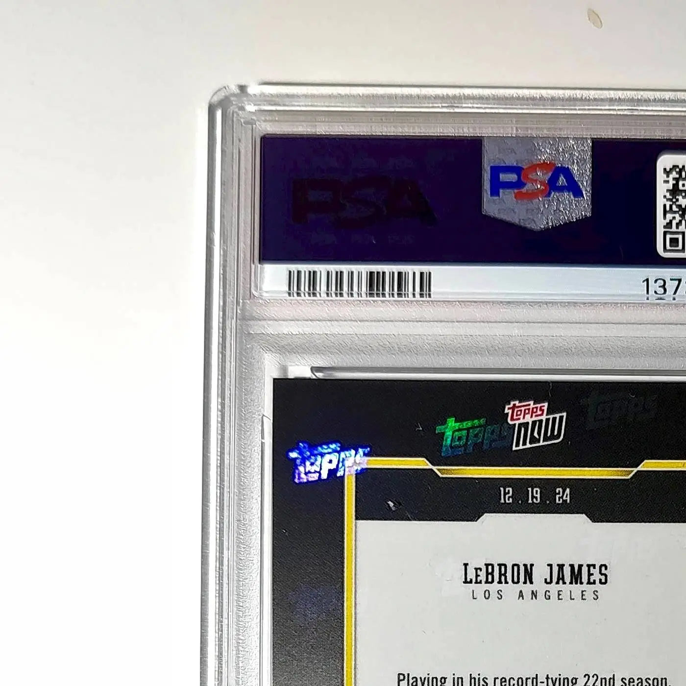 LeBron James 2024 Topps Now #10 All-Time Leader Minutes Played PSA 10 Gem Mint
