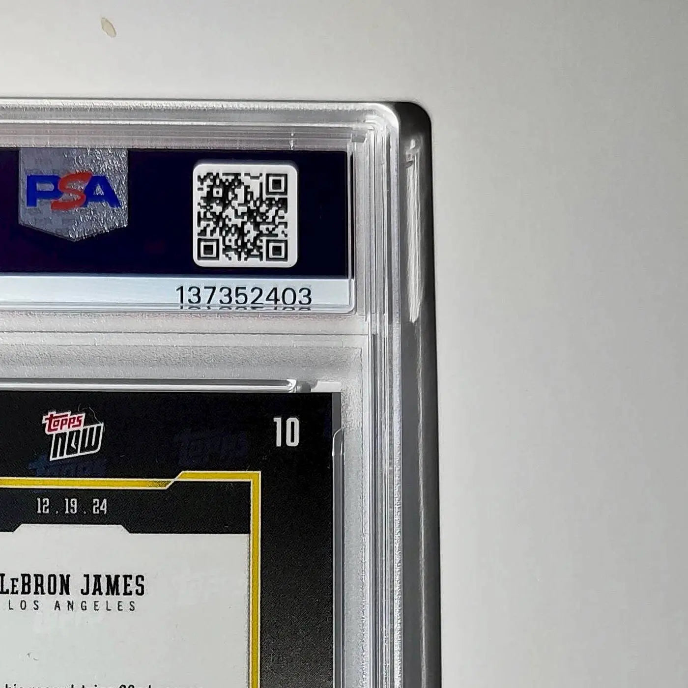 LeBron James 2024 Topps Now #10 All-Time Leader Minutes Played PSA 10 Gem Mint