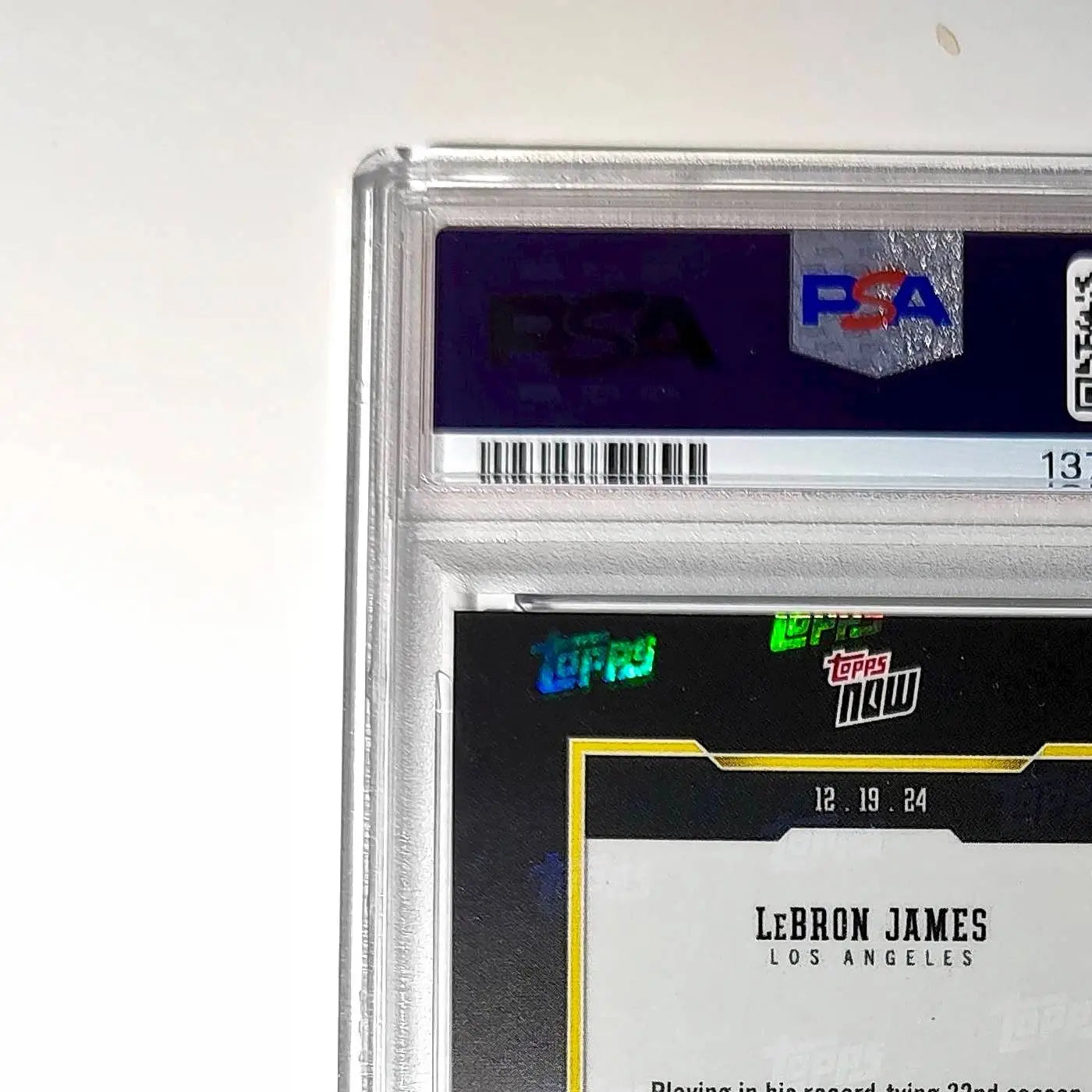 LeBron James 2024 Topps Now #10 All-Time Leader Minutes Played PSA 10 Gem Mint