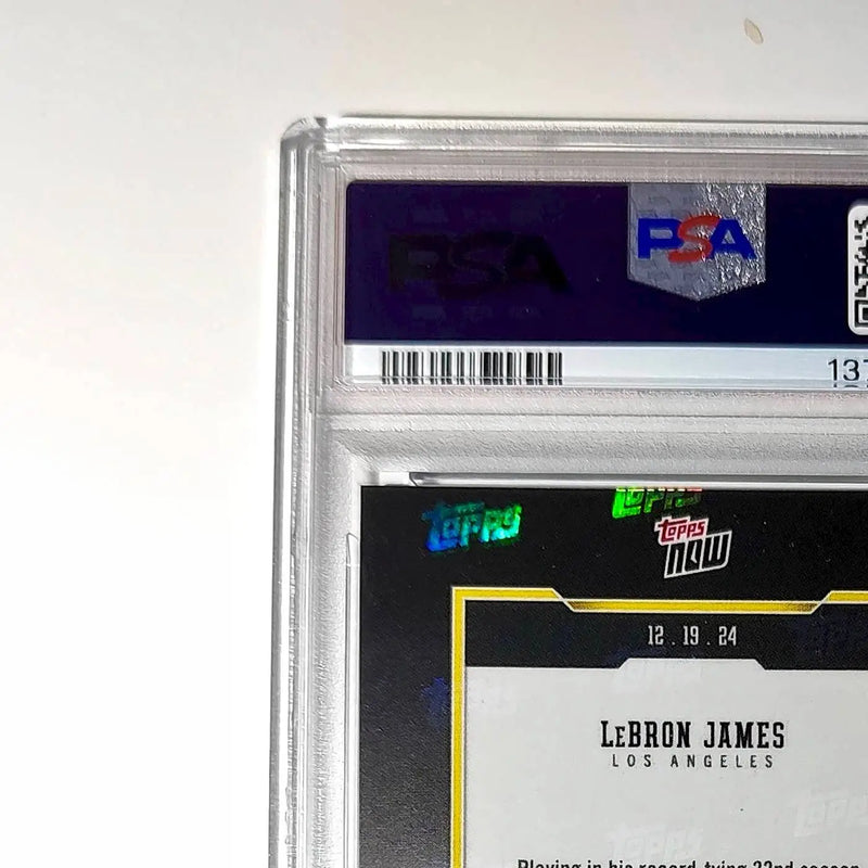 LeBron James 2024 Topps Now #10 All-Time Leader Minutes Played PSA 10 Gem Mint
