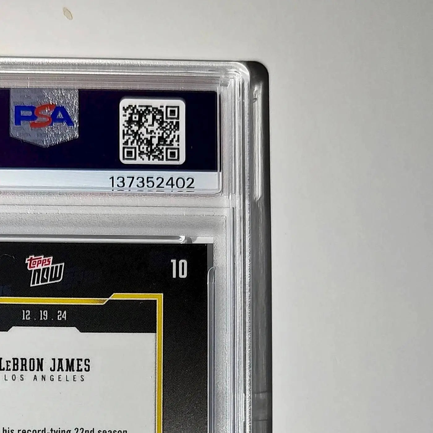 LeBron James 2024 Topps Now #10 All-Time Leader Minutes Played PSA 10 Gem Mint