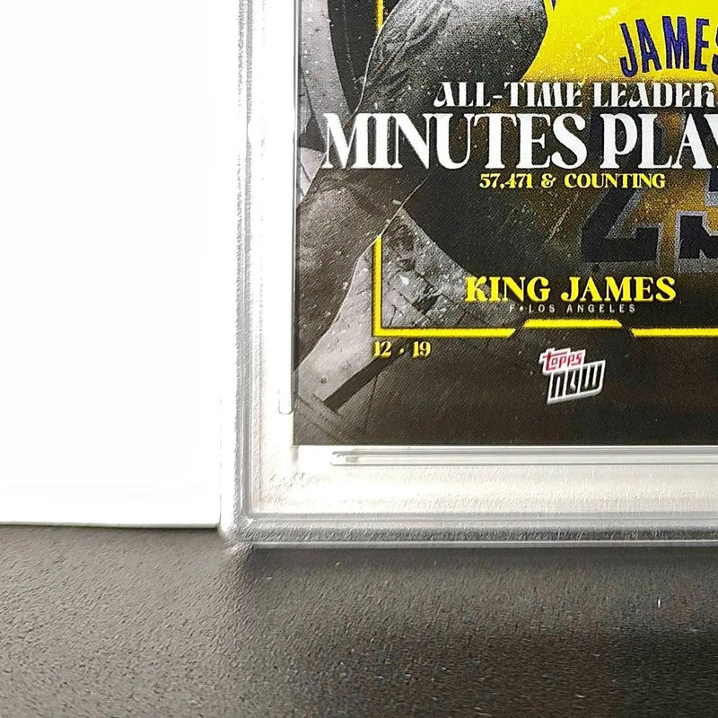 LeBron James 2024 Topps Now #10 All-Time Leader Minutes Played PSA 10 Gem Mint