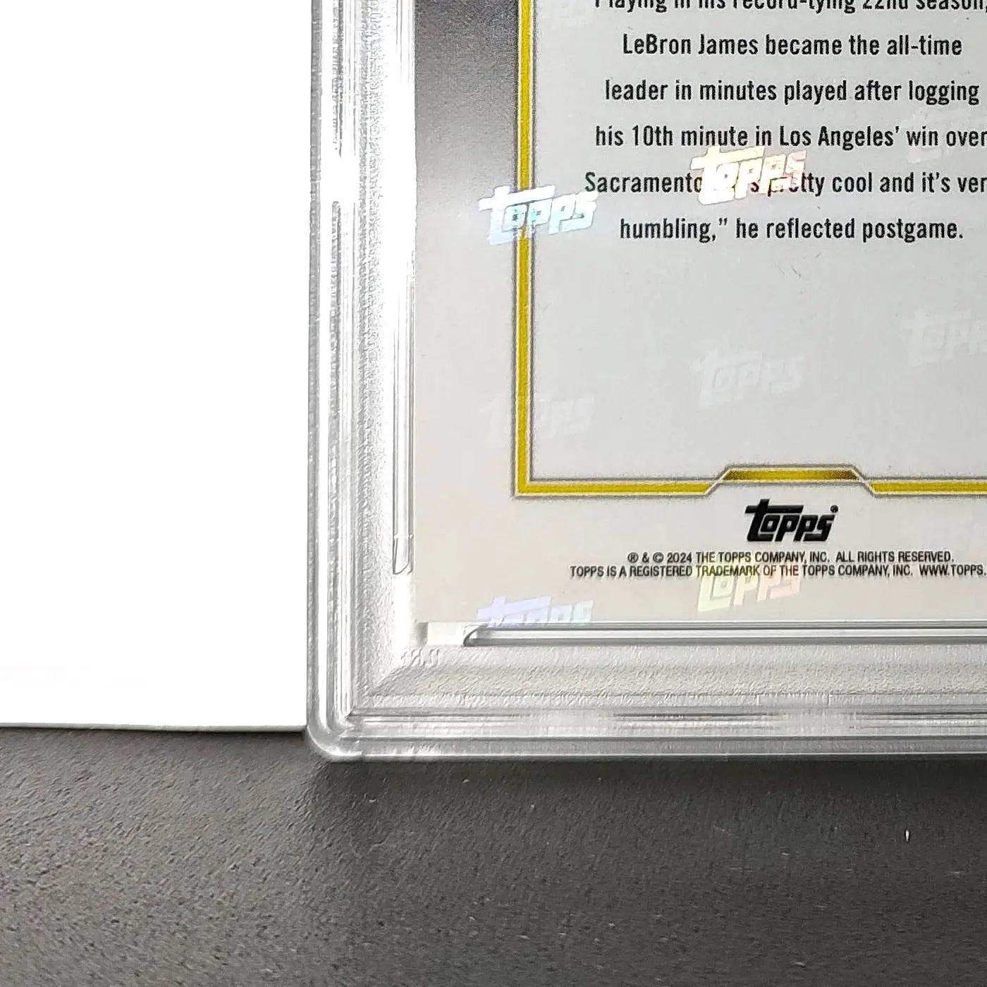 LeBron James 2024 Topps Now #10 All-Time Leader Minutes Played PSA 10 Gem Mint