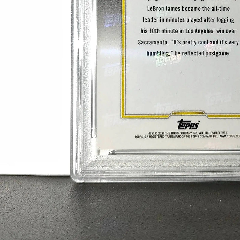 LeBron James 2024 Topps Now #10 All-Time Leader Minutes Played PSA 10 Gem Mint