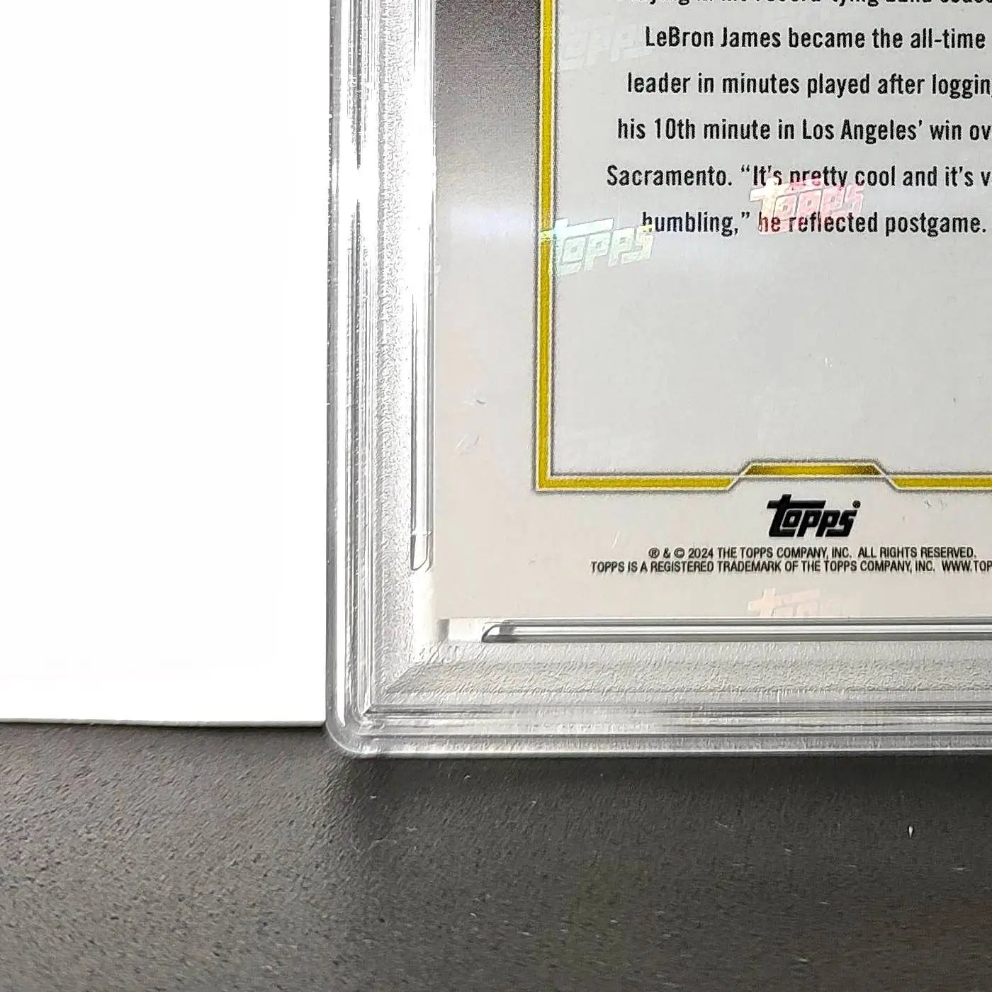 LeBron James 2024 Topps Now #10 All-Time Leader Minutes Played PSA 10 Gem Mint - Basketball Card Single