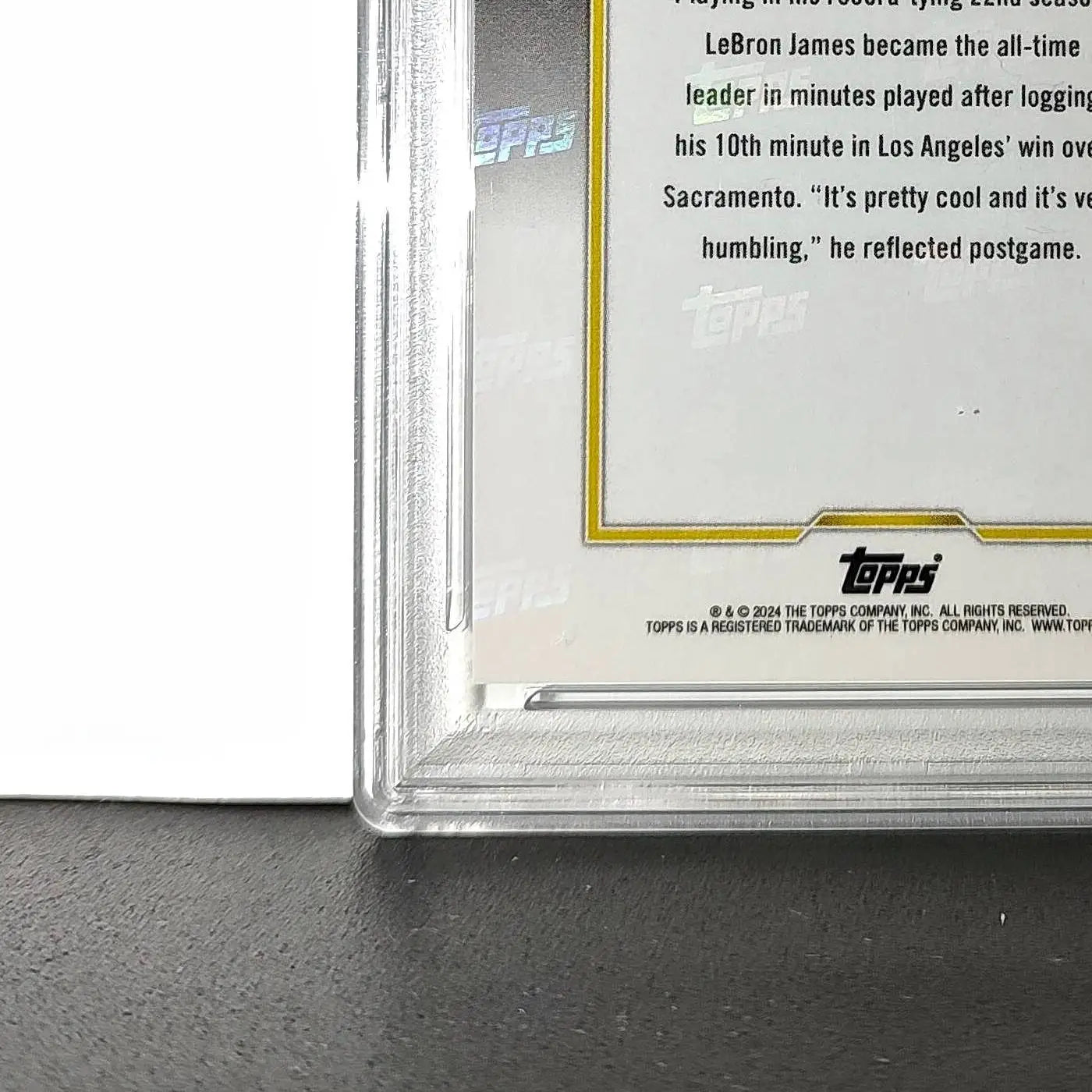 LeBron James 2024 Topps Now #10 All-Time Leader Minutes Played PSA 10 Gem Mint
