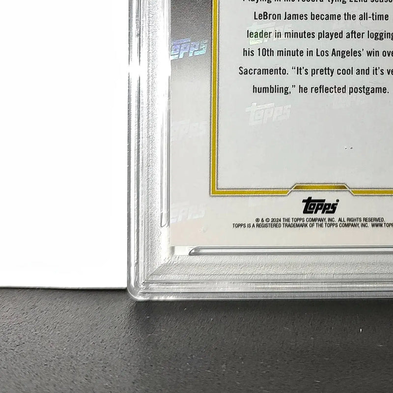 LeBron James 2024 Topps Now #10 All-Time Leader Minutes Played PSA 10 Gem Mint