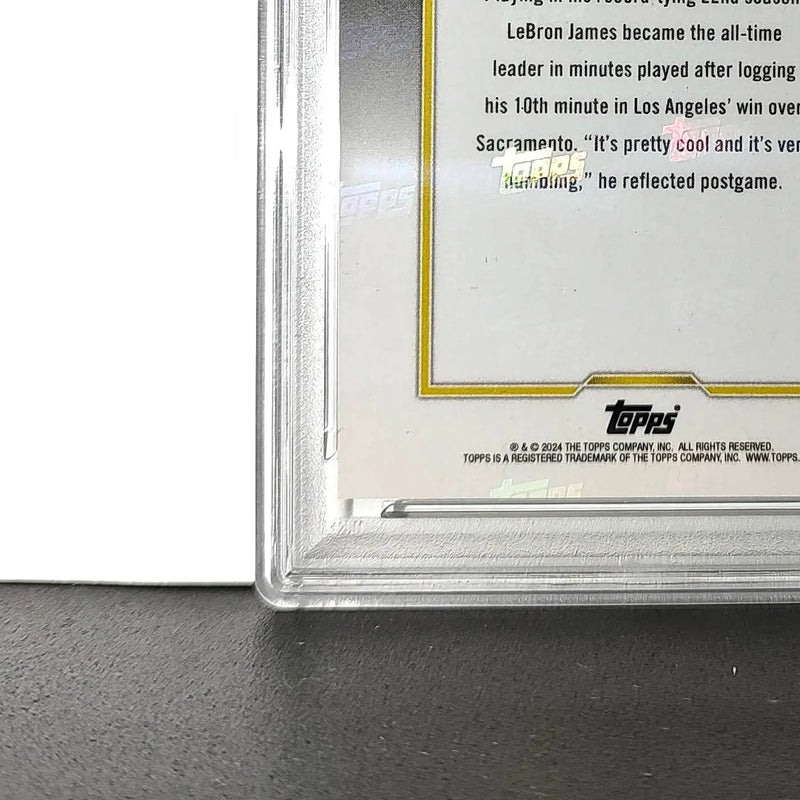 LeBron James 2024 Topps Now #10 All-Time Leader Minutes Played PSA 10 Gem Mint