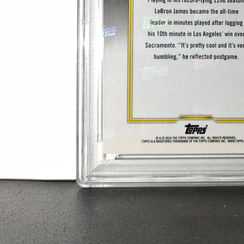 LeBron James 2024 Topps Now #10 All-Time Leader Minutes Played PSA 10 Gem Mint