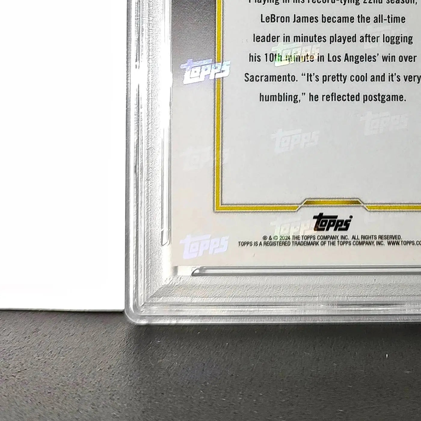 LeBron James 2024 Topps Now #10 All-Time Leader Minutes Played PSA 10 Gem Mint