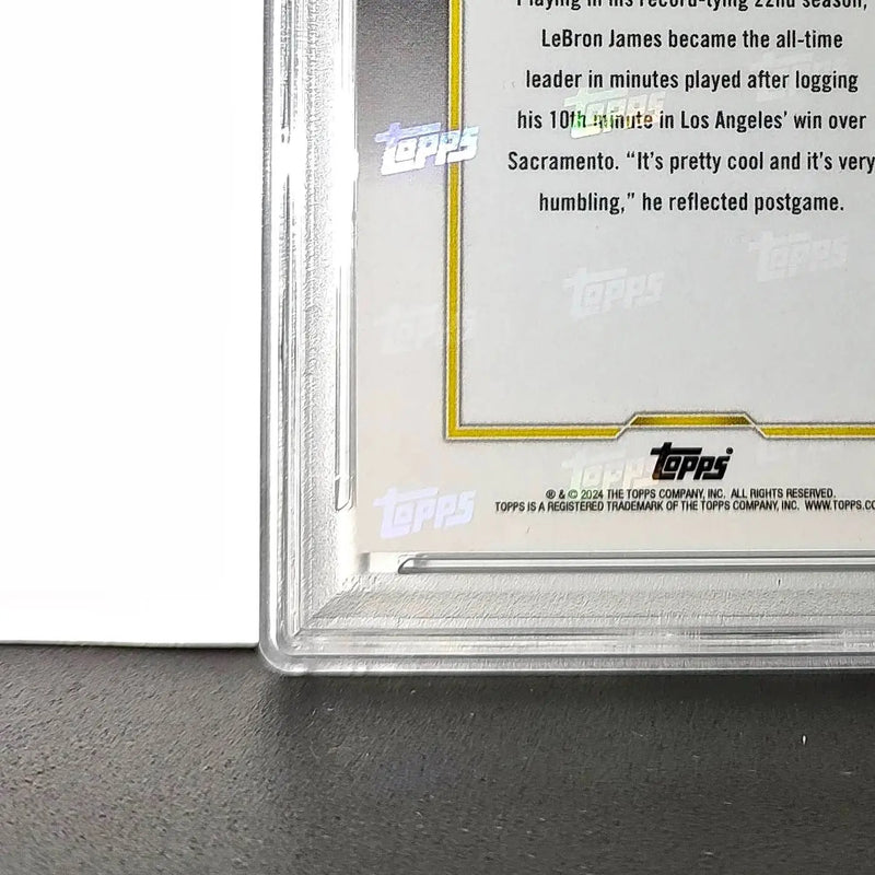 LeBron James 2024 Topps Now #10 All-Time Leader Minutes Played PSA 10 Gem Mint