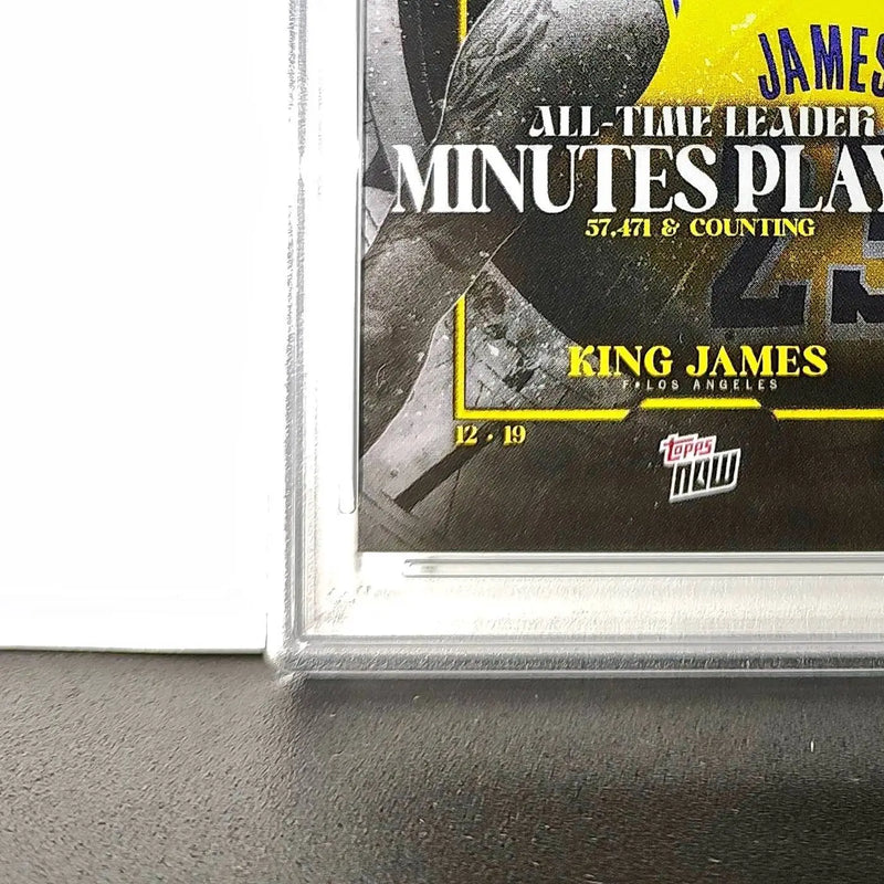 LeBron James 2024 Topps Now #10 All-Time Leader Minutes Played PSA 10 Gem Mint