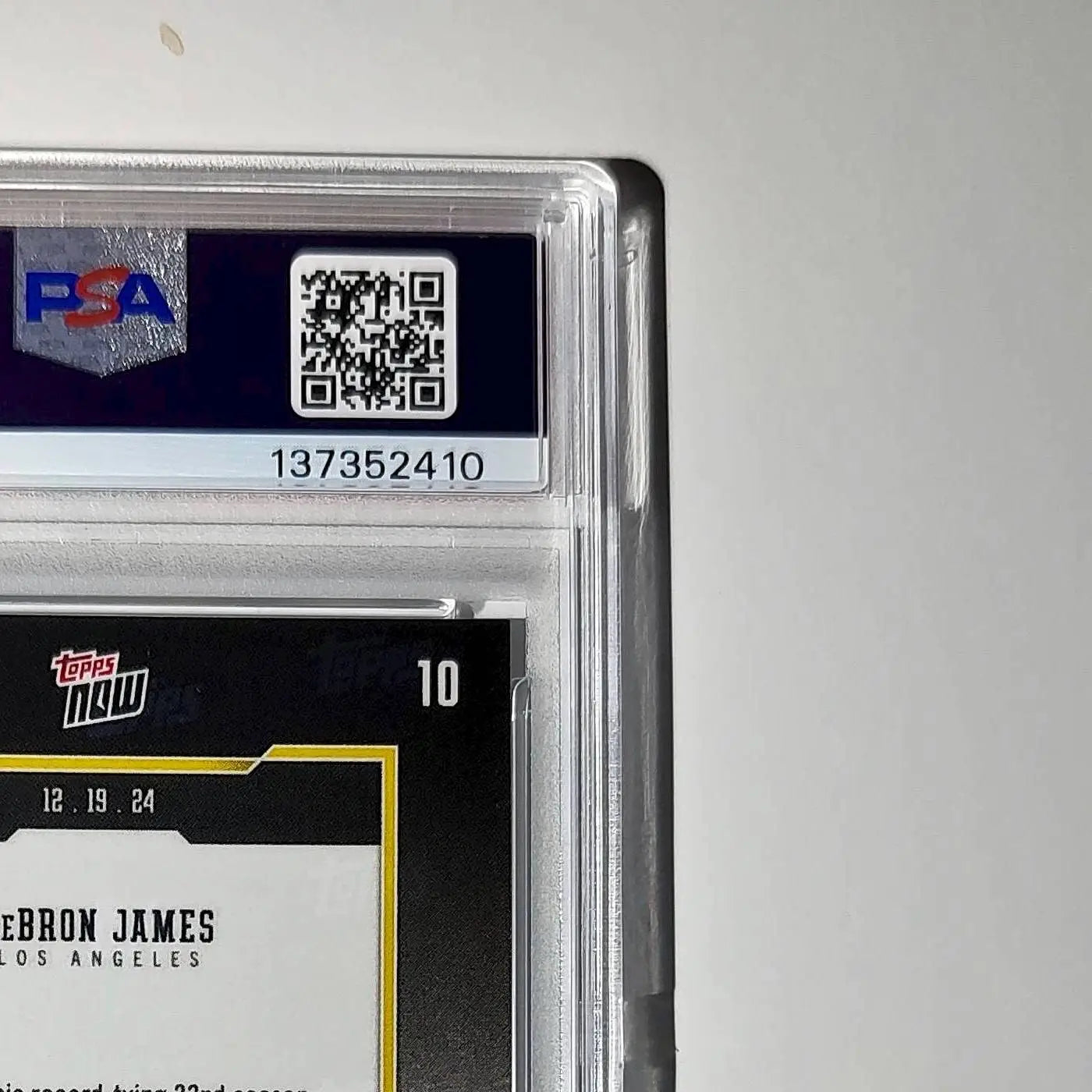 LeBron James 2024 Topps Now #10 All-Time Leader Minutes Played PSA 10 Gem Mint