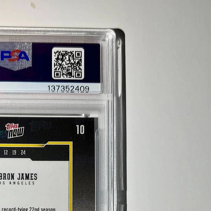 LeBron James 2024 Topps Now #10 All-Time Leader Minutes Played PSA 10 Gem Mint