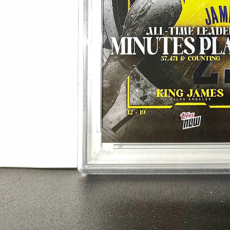 LeBron James 2024 Topps Now #10 All-Time Leader Minutes Played PSA 9 Mint