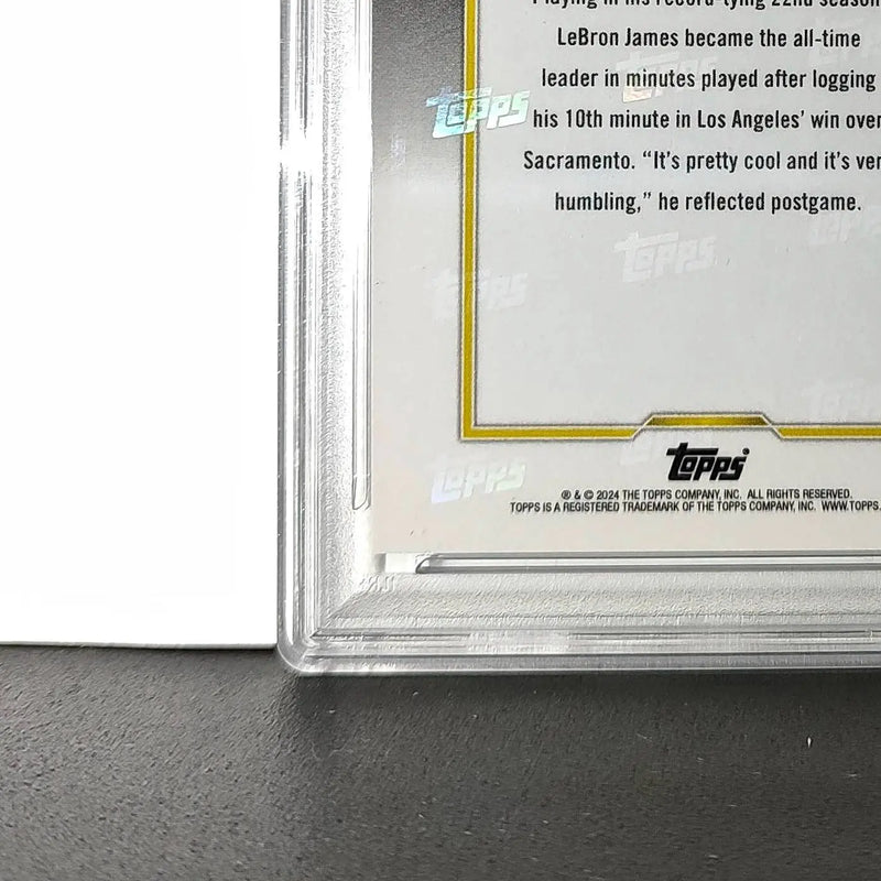 LeBron James 2024 Topps Now #10 All-Time Leader Minutes Played PSA 9 Mint