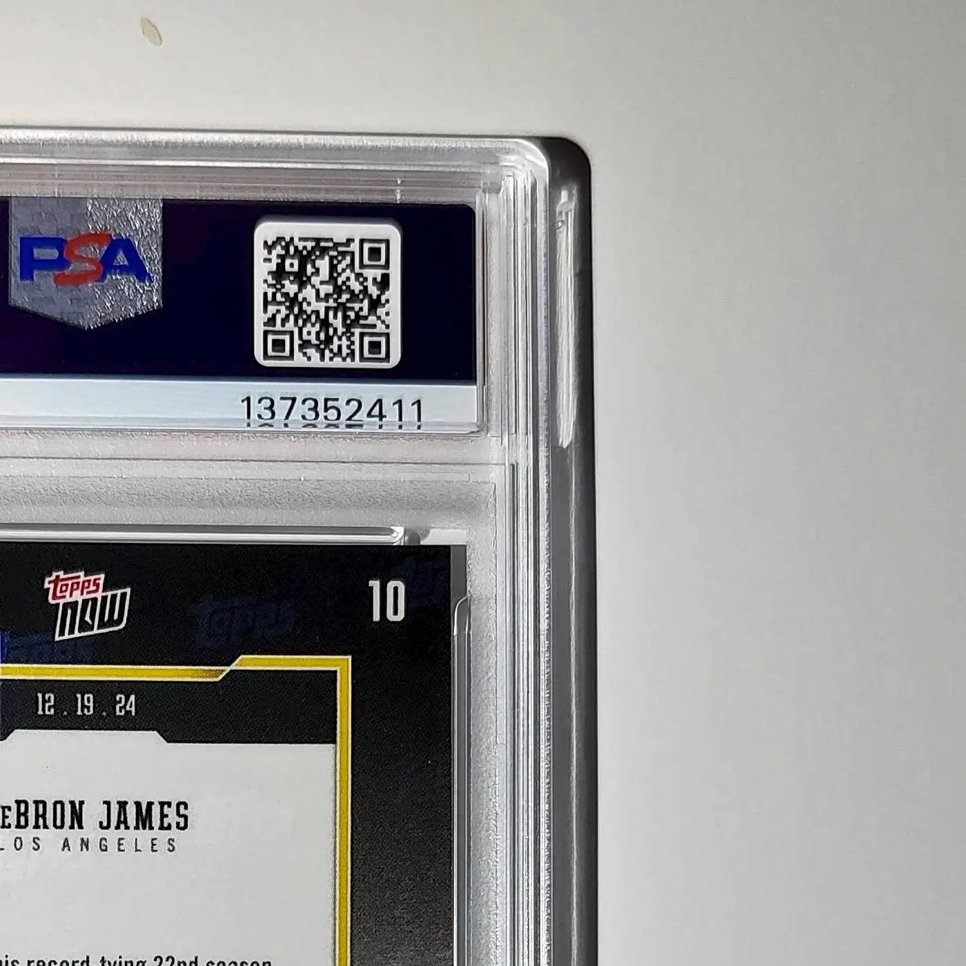 LeBron James 2024 Topps Now #10 All-Time Leader Minutes Played PSA 9 Mint