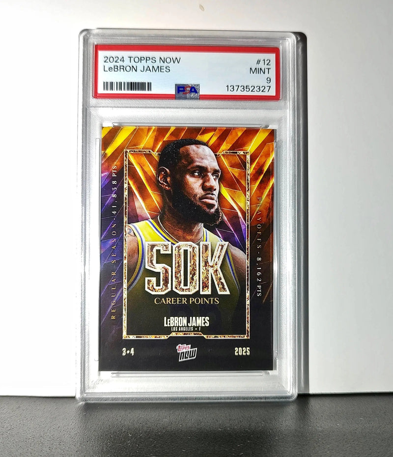 Lebron James 2024 Topps Now 50k Career Points #12 Card PSA 9 Mint