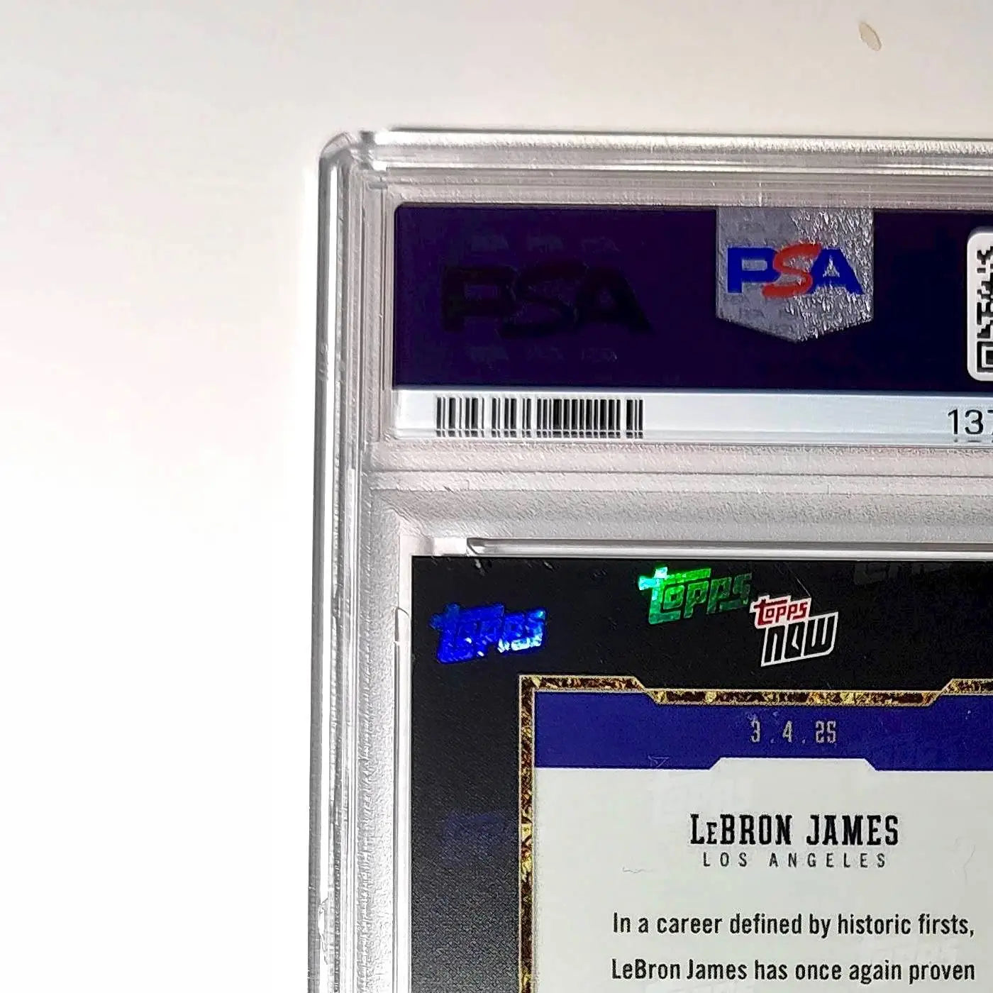 Lebron James 2024 Topps Now 50k Career Points #12 Card PSA 9 Mint - Basketball Card Single