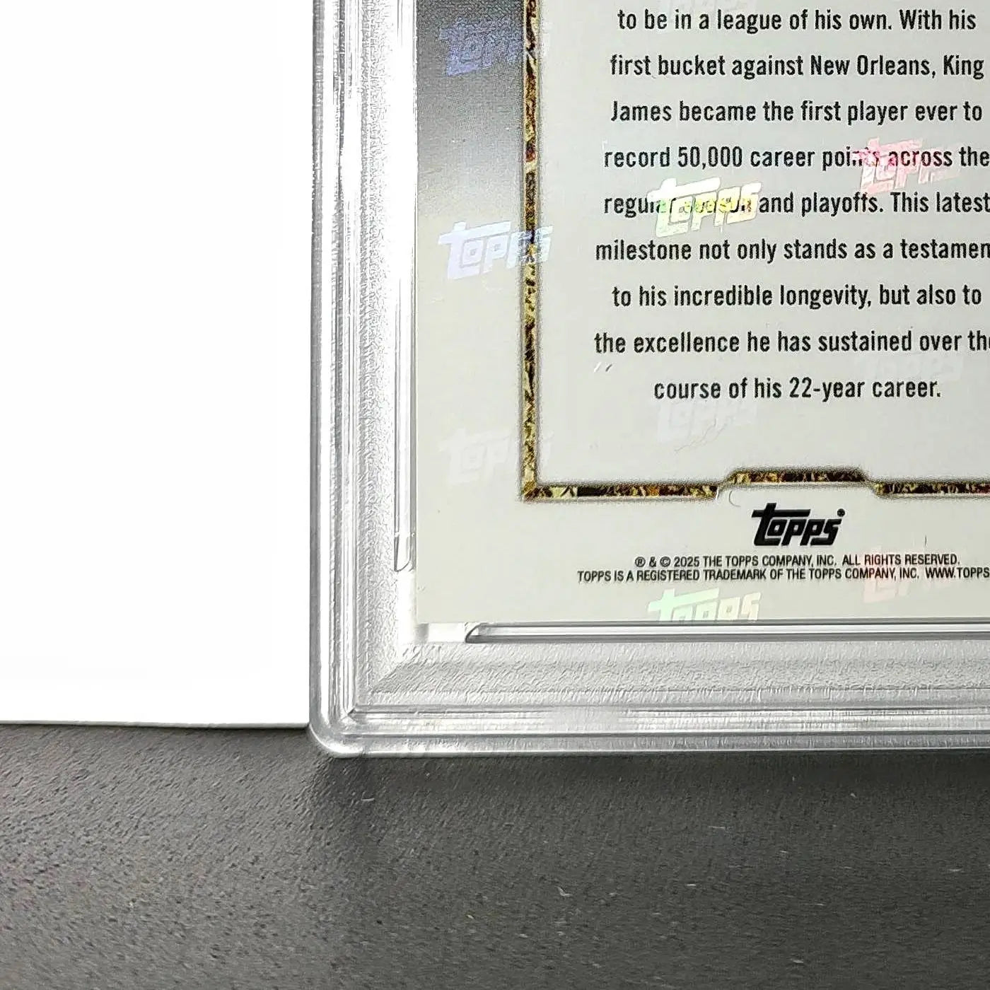 Lebron James 2024 Topps Now 50k Career Points #12 Card PSA 9 Mint - Basketball Card Single
