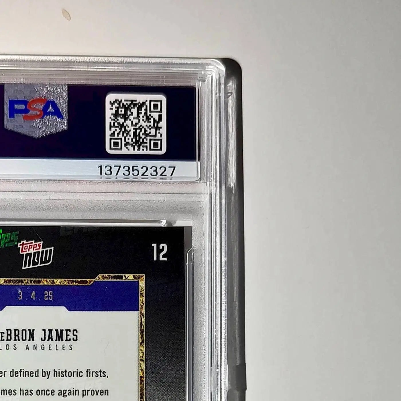 Lebron James 2024 Topps Now 50k Career Points #12 Card PSA 9 Mint - Basketball Card Single