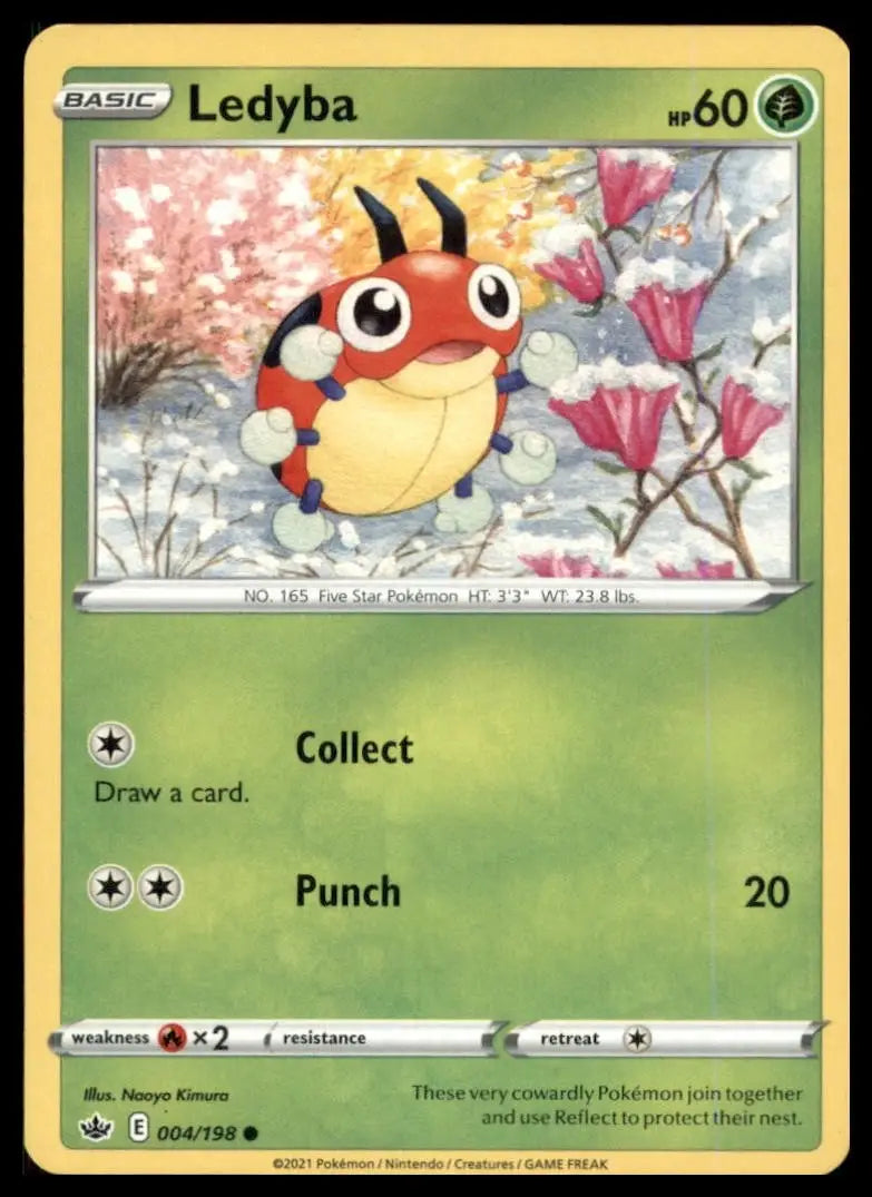 Ledyba 004/198 Swsh06: Sword & Shield - Chilling Reign Regular - Pokémon Card Single