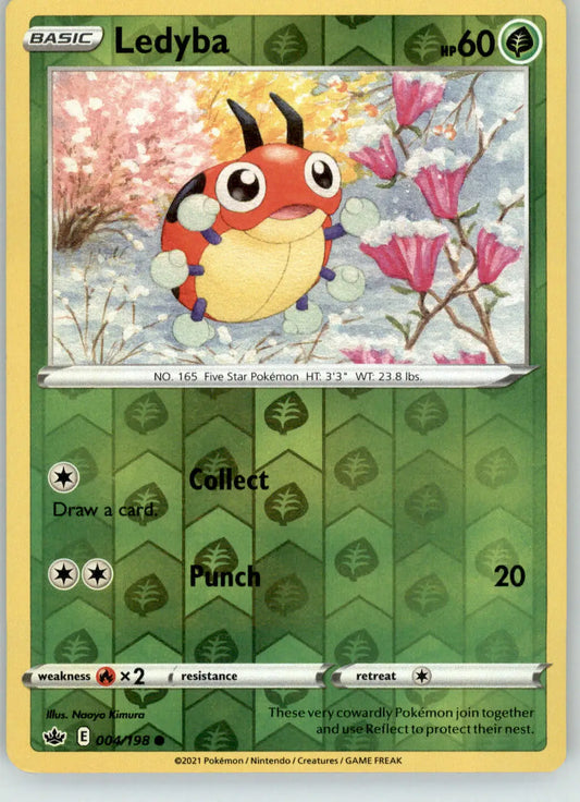 Ledyba - Chilling Reign - 004/198 - Reverse Holo LP Pokemon - Pokémon Card Single