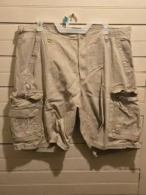 Lee Cargo Shorts Mens 38 Khaki Beige 100% Cotton Multi Pocket Relaxed Fit - Apparel