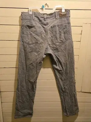 Lee Jeans Mens 36x32 Gray Straight Leg Regular Fit Denim Pants Classic Workwear - Apparel