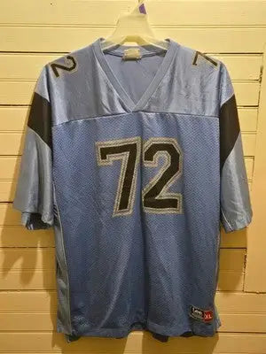 Lee Sport Football Jersey Mens XL Light Blue Mesh 72 Stitched Numbers Loose - Apparel