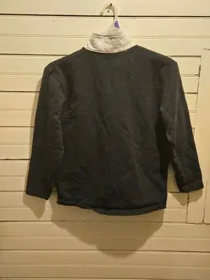 Lee Sport Pullover Mens L Black Red Stripe Quarter Zip Sweatshirt Made Romania - Apparel