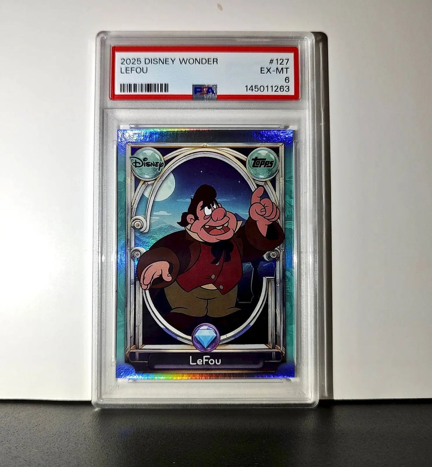 LeFou 2025 Topps Disney Wonder #127 Diamond Card Beauty and the Beast PSA 6 - Non-Sports Card Single