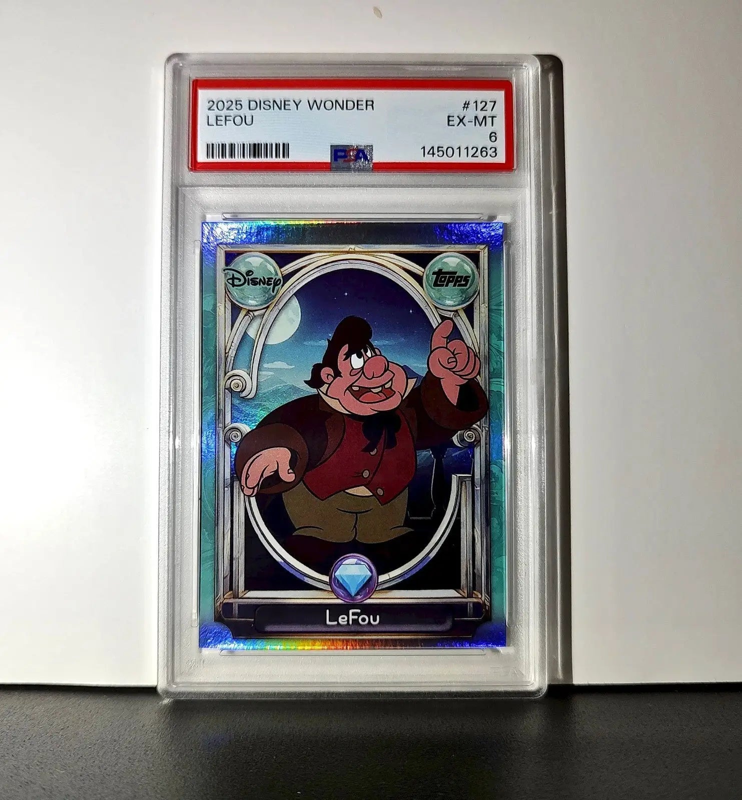LeFou 2025 Topps Disney Wonder #127 Diamond Card Beauty and the Beast PSA 6 - Non-Sports Card Single
