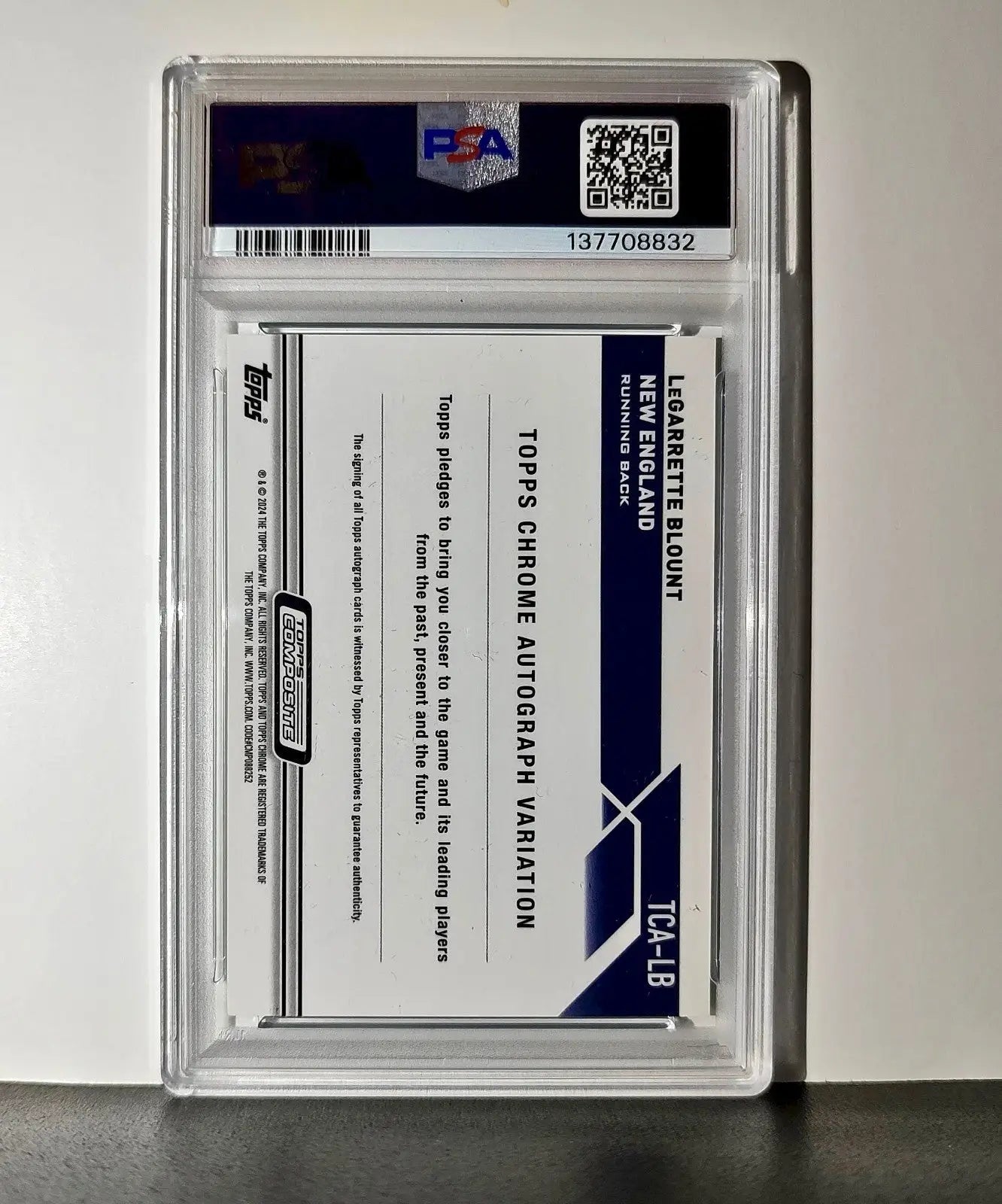 LeGarrette Blount 2023 Topps Chrome #TCA-LB Green Refractor 14/99 PSA 10 Auto 10 - Football Card Single