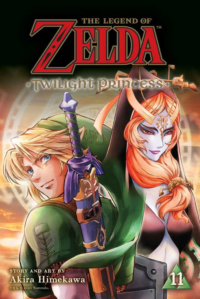 Manga cover featuring Link and Midna from Legend Of Zelda Twilight Princess Graphic Novel Volume 11