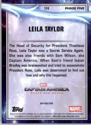 Leila Taylor - 2025 Topps Chrome Marvel Studios - #174 - Rainbow Refractor - Marvel Card Single