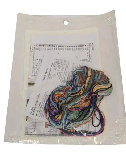 Cross-stitch kit with thread pattern and instructions from Leisure Arts Designs for Needle Roots and Wings