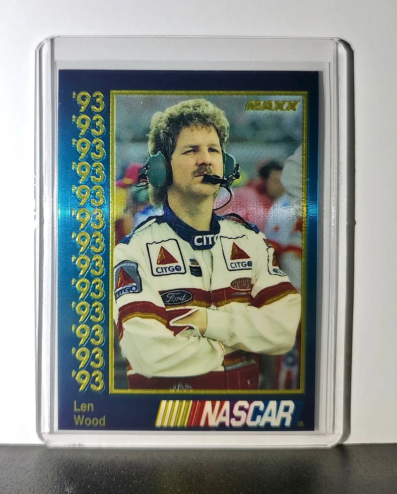 Len Wood 1993 Maxx Premier Plus Racing #103 NASCAR Card Wood Brothers Racing