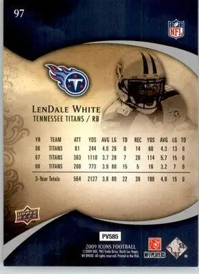 LenDale White - 2009 Upper Deck Icons - #97 - Football - Football Card Single