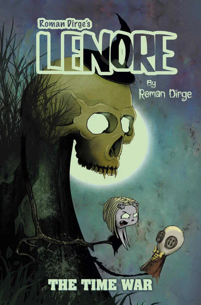 Cartoonish horror comic book cover of Lenore The Time War #1 Foc Glow In The Dark