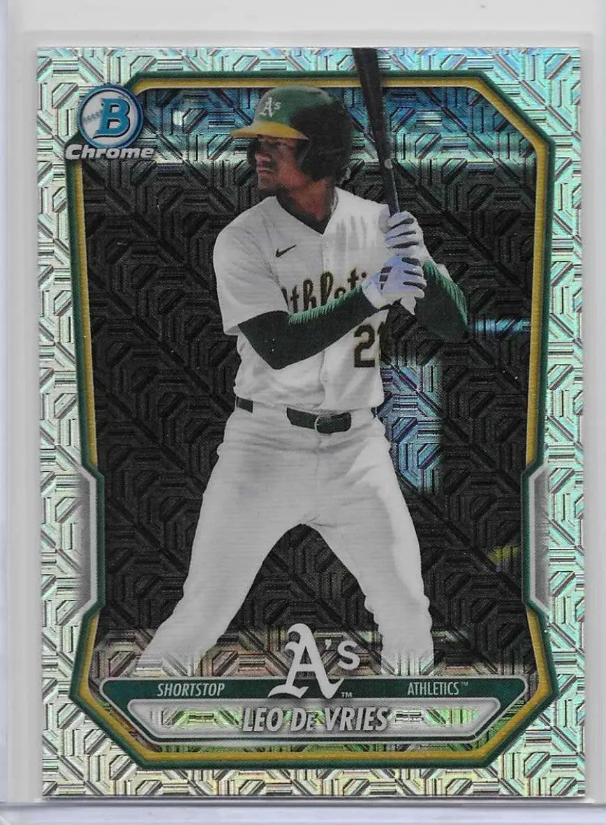 Leo De Vries 2026 Bowman Chrome Baseball #BCP-63 Mojo Refractor (1308)